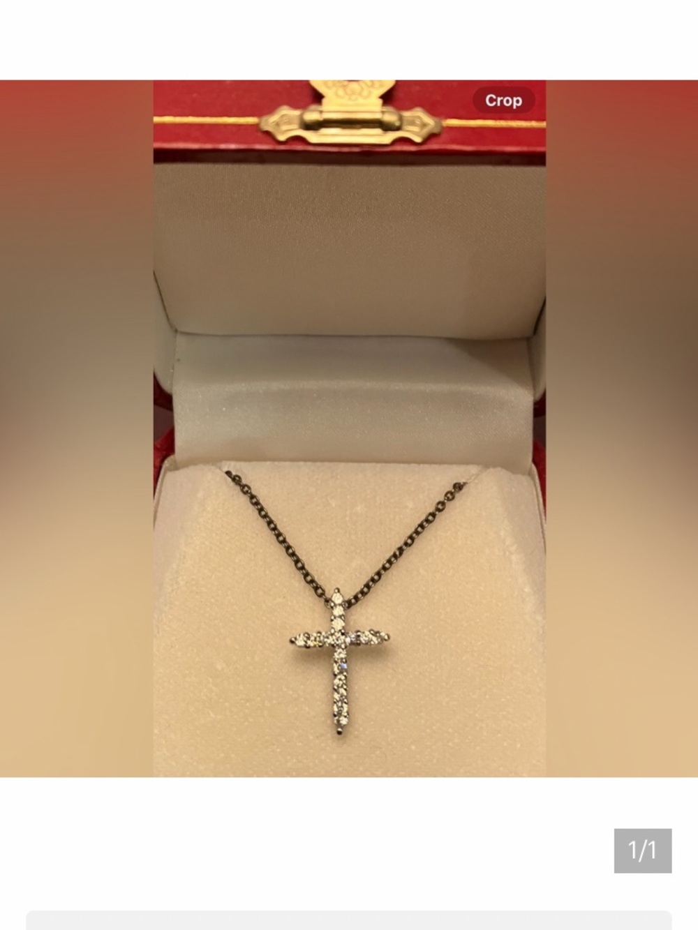 New Lab-grown Diamond Cross Necklace Jeweler Made in Box